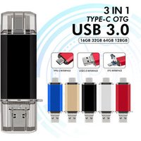 3 in 1 otg metal usb 3.0 16gb 32gb 64gb type c pendrive with cooperation gift customize logo