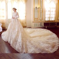 Princess Lace Wedding Ball Gown Dress