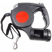 3 in 1 Multifunction Automatic Retractable Pet Leash Dog Traction Rope With 3 LED Lights Garbage Bags