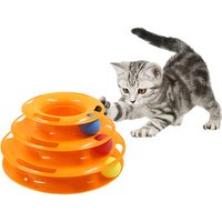 Double Three Layer Spring Mouse Cat Play Turntable Toy