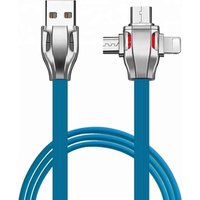 Zinc Alloy 3 in 1 Type C Micro Charging USB Cable