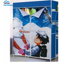 Home storage folding Portable Non-woven foldable cloth Rack