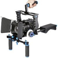 YELANGU D221 DSLR Rig Kit With Shoulder Mount+Follow Focus+Matte Box+Camera Cage for Canon 5d Mark Ii 7d DSLR Camera
