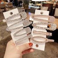 Artilady Full Crystal Hairpins Woman Hair Accessories Pearl Hair Clips Korean Style Hair Grip Girls Sweet BB Clips Barrettes