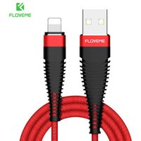FLOVEME 8pin Mobile Phone Charger Data Cable for iphone Micro Type-C Fast Charging Nylon USB Cable Wire Cord