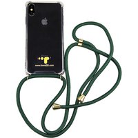 For iPhone XS Max Shockproof Cover with Neck Strap TPU Customized Mobile Phone Case Crossbody