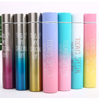 280ml Customized logo Stainless Steel Vacuum Insulated Thermal Flask Advertising Bottle Ladies Favorite Straight Slim Cup