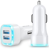 Car Charger LED indicator USB Car Adapter Chargers with 12V 2.4A 2-port USB for mobile phone charger
