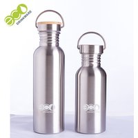Food Grade Hockey Water Bottle Bamboo Cap