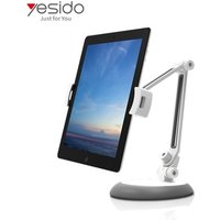 Adjustable swing arm tablet stand holder mount, flexible arm mobile phone tablet holder for desk