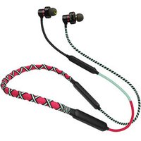 URIZONS Rope Braided Wireless Blue tooth BT Neckband headphones earphones Headset 18 hours talking time and DURAL speakers