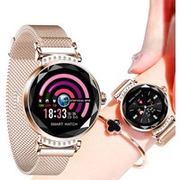 latest 3D Diamond Glass IP67 Waterproof Heart Rate Blood Pressure monitor H2 smart watch women