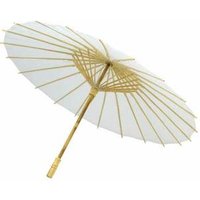 PoeticExst out door wedding favors Diameter 23.6 inches long straight plain white Chinese paper parasols for children