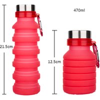 leak proof silicone collapsible sports bpa free folding water bottle