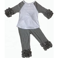 Girls' Fall Boutique Raglan Sleeves Capri Pyjama Set