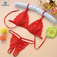 Lace Bra G String Underwear Set