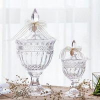 European Vintage Glass Candy Storage Jar Weddings