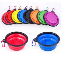 Collapsible Silicone Pet Bowl Customize logo Portable Dog Cat Feeding Travel Bowls