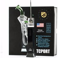 Temp control electronic cigarette dab rigs g9 enail Greenlightvapes G9 TC PORT Rechargeable vape mod wholesale vaporizer