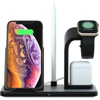 Detachable 10W 3 in 1 QI Fast Wireless Phone Cordless Charger Dock Station for Apple Watch and Phone CE,FCC,ROHS Certificate