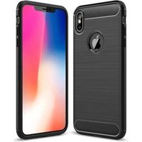 Brushed carbon fiber cell phone case for iphone x phone case shockproof, carbon fiber brushed soft tpu case for iphone x xs max