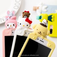 Kitty Melody Cute Dog Cartoon Cute 3D Animal Shape Silicone Cover Case for iPhone 7 6
