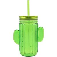 European Style Cactus Plastic Juice Cup Straw