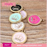 New Trend Fashion Rhinestone Crown Bracelet Pendant Charm