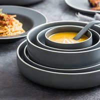 Light Grey Porcelain 16 Piece Dinnerware Set 4