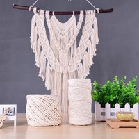 Deepeel AP266 1mm Craft DIY Handmade String Wall Hangings Home Textile Decor Twisted Macrame Rope Natural Beige Cotton Cord