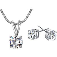 2018 Hainon necklace earrings jewelry set for women wedding new style plating 925 silver value jewelry set factory