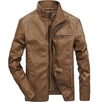 Thin Locomotive Style Leather Jacket