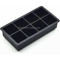 Benhaida Large Size Ice Cube Tray 8 Cavity Silicone Ice Cube Mold for Whiskey