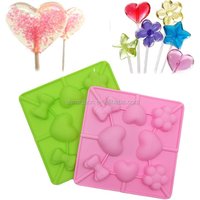 Love flower Lollypop Chocolate Mould DIY Silicone Lollipop Mold Ice Tray Mold