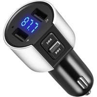 Wireless BT Car kit FM Transmitter 3.4A Dual USB car charger C26S Handfree device MP3 Player for smart phone