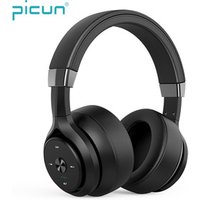 High Quality Picun Original Over-ear Dual Driver Microphone Super Bass Hi Fi Surround Bluetooth Headphones Wireless Headset