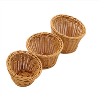 Round oblique mouth Environmentally friendly material PP woven mini small fruit basket