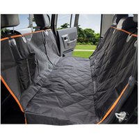 Quilted Waterproof pet dog Car Hammock Back Seat Cover with Mesh Window