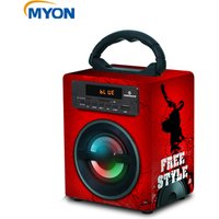 Myon Wooden Bluetooth Wireless Music Home Theatre System Speaker SHenzhen Factory New Product Boombox LED Light Speakers