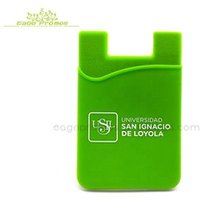 Newest style wholesale adhesive stickers mobile card holder fashionable silicone smart cell phone case wallet