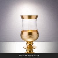 Handmade Golden Mercury Vase Set Three