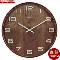 Big Size Very Large Creative Rustic Retro Natural wooden Office Mute Sweep Company Hotel Log Grandfather Modern Wood Wall Clock