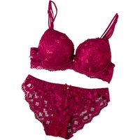 Floral Lace Push Up Bra Knickers Set