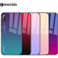 New design full protection shockproof gradient color tempered glass cell phone case For Huawei P20