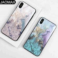 New Arrivals Golden Marble Pattern Colourful Product Custom Tempered Glass Cell Phone Case For iphone X 6 7 8 Back Cover Hard
