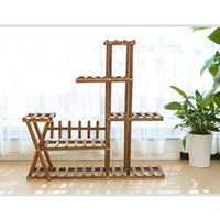 Wooden Plant Flower Display Stand Wood Pot Shelf Storage Rack Strong and Firm for Home and Garden