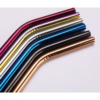 Hot sale 304 stainless steel metal straws with cleaning brush for drinking