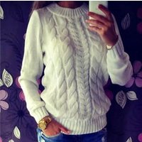 Solid O Neck Knitted Jumper