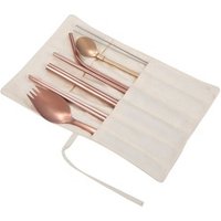 Portable Titanium Plated Stainless Steel Cutlery Set
