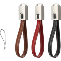 2A Portable Keychain Leather Usb Charging Cable For Iphone For Samsung For Huawei